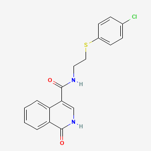 N-{2-[(4-chlorophenyl)sulfanyl]ethyl}-1-hydroxyisoquinoline-4-carboxamide