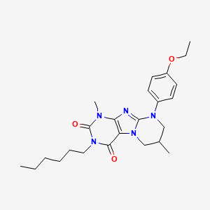 9-(4-ethoxyphenyl)-3-hexyl-1,7-dimethyl-7,8-dihydro-6H-purino[7,8-a]pyrimidine-2,4-dione