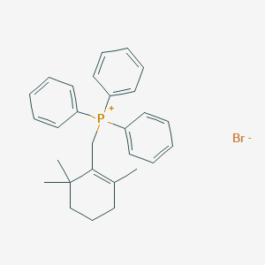 molecular formula C28H32BrP B141046 三苯基-[(2,6,6-三甲基环己烯-1-基)甲基]鏻;溴化物 CAS No. 56013-01-5