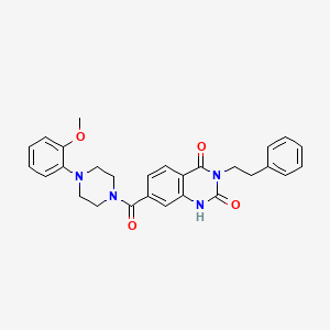 7-(4-(2-methoxyphenyl)piperazine-1-carbonyl)-3-phenethylquinazoline-2,4(1H,3H)-dione