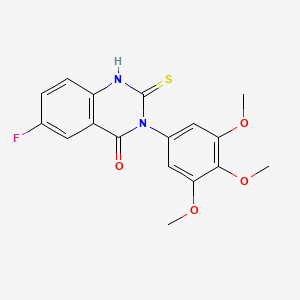 6-fluoro-2-sulfanylidene-3-(3,4,5-trimethoxyphenyl)-1H-quinazolin-4-one