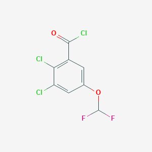 molecular formula C8H3Cl3F2O2 B1410465 2,3-Dichloro-5-(difluoromethoxy)benzoyl chloride CAS No. 1807059-24-0
