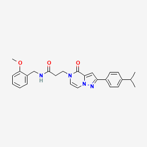 N-(2-methoxybenzyl)-3-{4-oxo-2-[4-(propan-2-yl)phenyl]pyrazolo[1,5-a]pyrazin-5(4H)-yl}propanamide