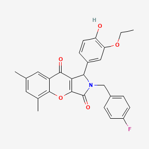 1-(3-Ethoxy-4-hydroxyphenyl)-2-(4-fluorobenzyl)-5,7-dimethyl-1,2-dihydrochromeno[2,3-c]pyrrole-3,9-dione