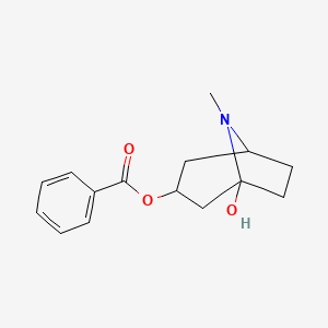 molecular formula C15H19NO3 B14104683 (1-Hydroxy-8-methyl-8-azabicyclo[3.2.1]octan-3-yl) benzoate 