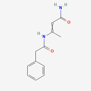 molecular formula C12H14N2O2 B14104686 3-[(2-Phenylacetyl)amino]but-2-enamide 