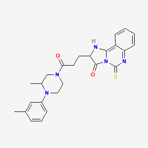 2-{3-[3-methyl-4-(3-methylphenyl)piperazin-1-yl]-3-oxopropyl}-5-sulfanylidene-2H,3H,5H,6H-imidazo[1,2-c]quinazolin-3-one