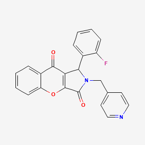 1-(2-Fluorophenyl)-2-(pyridin-4-ylmethyl)-1,2-dihydrochromeno[2,3-c]pyrrole-3,9-dione