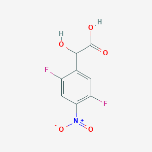 molecular formula C8H5F2NO5 B1410474 2,5-Difluoro-4-nitromandelic acid CAS No. 1806336-39-9