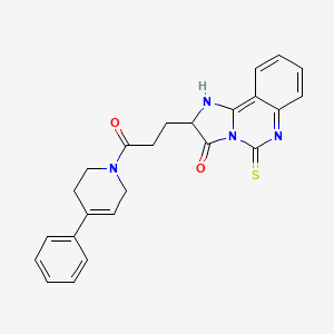 2-[3-oxo-3-(4-phenyl-1,2,3,6-tetrahydropyridin-1-yl)propyl]-5-sulfanylidene-2H,3H,5H,6H-imidazo[1,2-c]quinazolin-3-one