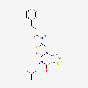 2-[3-(3-methylbutyl)-2,4-dioxo-3,4-dihydrothieno[3,2-d]pyrimidin-1(2H)-yl]-N-(4-phenylbutan-2-yl)acetamide