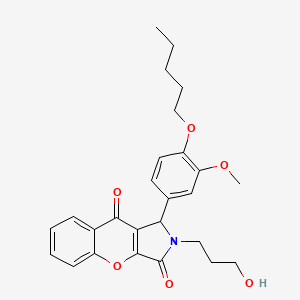 2-(3-Hydroxypropyl)-1-[3-methoxy-4-(pentyloxy)phenyl]-1,2-dihydrochromeno[2,3-c]pyrrole-3,9-dione