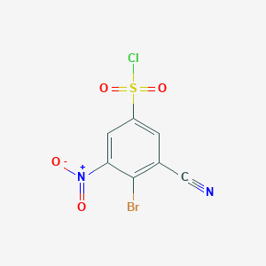 molecular formula C7H2BrClN2O4S B1410480 4-Bromo-3-cyano-5-nitrobenzenesulfonyl chloride CAS No. 1807170-89-3