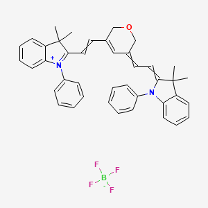 2-(2-{5-[2-(3,3-Dimethyl-1-phenyl-1,3-dihydro-2H-indol-2-ylidene)ethylidene]-5,6-dihydro-2H-pyran-3-yl}ethenyl)-3,3-dimethyl-1-phenyl-3H-indol-1-ium tetrafluoroborate