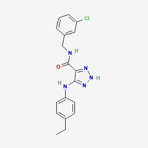 N-(3-chlorobenzyl)-5-((4-ethylphenyl)amino)-1H-1,2,3-triazole-4-carboxamide