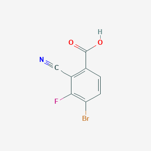 molecular formula C8H3BrFNO2 B1410488 4-Bromo-2-cyano-3-fluorobenzoic acid CAS No. 1805523-15-2
