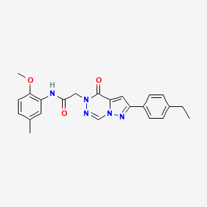 molecular formula C23H23N5O3 B14104883 2-(2-(4-ethylphenyl)-4-oxopyrazolo[1,5-d][1,2,4]triazin-5(4H)-yl)-N-(2-methoxy-5-methylphenyl)acetamide 