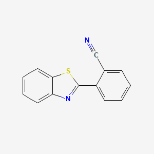 molecular formula C14H8N2S B14104898 2-Benzothiazol-2-YL-benzonitrile CAS No. 36078-60-1