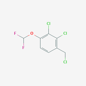 molecular formula C8H5Cl3F2O B1410490 2,3-Dichloro-4-(difluoromethoxy)benzyl chloride CAS No. 1807036-65-2