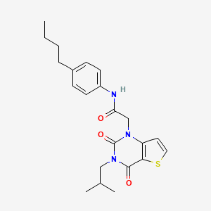 molecular formula C22H27N3O3S B14104919 N-(4-butylphenyl)-2-[3-(2-methylpropyl)-2,4-dioxo-3,4-dihydrothieno[3,2-d]pyrimidin-1(2H)-yl]acetamide 