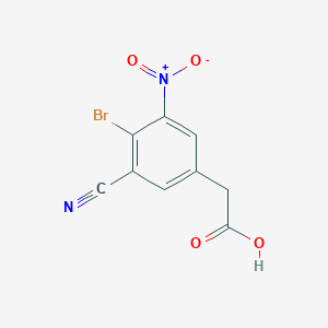 molecular formula C9H5BrN2O4 B1410492 2-(4-Bromo-3-cyano-5-nitrophenyl)acetic acid CAS No. 1805021-38-8