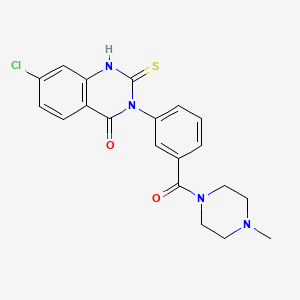 7-chloro-3-[3-(4-methylpiperazine-1-carbonyl)phenyl]-2-sulfanylidene-1H-quinazolin-4-one