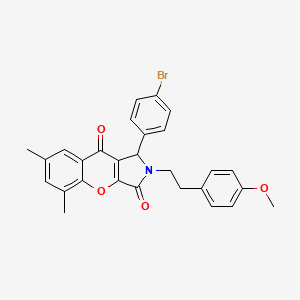 1-(4-Bromophenyl)-2-[2-(4-methoxyphenyl)ethyl]-5,7-dimethyl-1,2-dihydrochromeno[2,3-c]pyrrole-3,9-dione