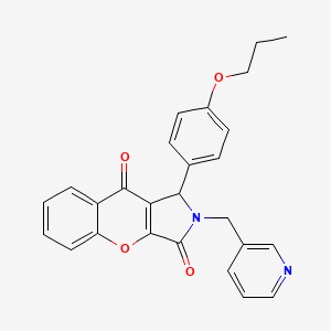 1-(4-Propoxyphenyl)-2-(pyridin-3-ylmethyl)-1,2-dihydrochromeno[2,3-c]pyrrole-3,9-dione