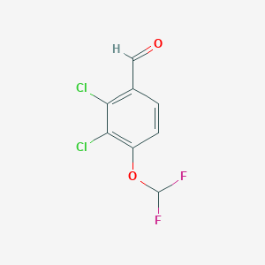 molecular formula C8H4Cl2F2O2 B1410496 2,3-Dichloro-4-(difluoromethoxy)benzaldehyde CAS No. 1806275-06-8