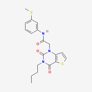 molecular formula C19H21N3O3S2 B14104965 2-(3-butyl-2,4-dioxo-3,4-dihydrothieno[3,2-d]pyrimidin-1(2H)-yl)-N-[3-(methylsulfanyl)phenyl]acetamide 