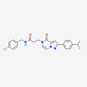 N-(4-chlorobenzyl)-3-{4-oxo-2-[4-(propan-2-yl)phenyl]pyrazolo[1,5-a]pyrazin-5(4H)-yl}propanamide