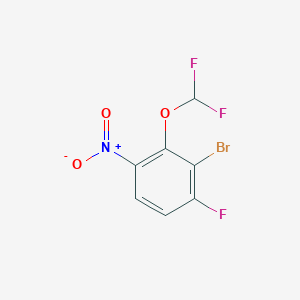 molecular formula C7H3BrF3NO3 B1410498 1-Bromo-2-difluoromethoxy-6-fluoro-3-nitrobenzene CAS No. 1805023-69-1