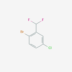 molecular formula C7H4BrClF2 B1410499 1-Bromo-4-chloro-2-(difluoromethyl)benzene CAS No. 1261859-82-8