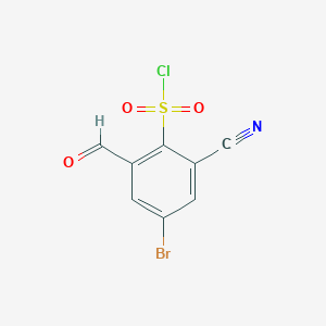 B1410500 4-Bromo-2-cyano-6-formylbenzenesulfonyl chloride CAS No. 1805485-84-0