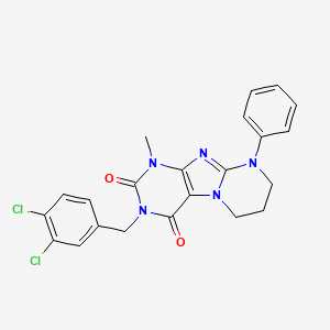 3-[(3,4-dichlorophenyl)methyl]-1-methyl-9-phenyl-7,8-dihydro-6H-purino[7,8-a]pyrimidine-2,4-dione