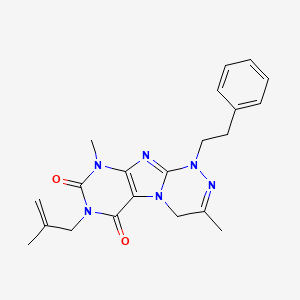 3,9-dimethyl-7-(2-methylallyl)-1-phenethyl-7,9-dihydro-[1,2,4]triazino[3,4-f]purine-6,8(1H,4H)-dione