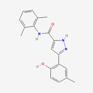 molecular formula C19H19N3O2 B14105046 N-(2,6-dimethylphenyl)-5-(2-hydroxy-5-methylphenyl)-1H-pyrazole-3-carboxamide 