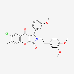 7-Chloro-2-[2-(3,4-dimethoxyphenyl)ethyl]-1-(3-methoxyphenyl)-6-methyl-1,2-dihydrochromeno[2,3-c]pyrrole-3,9-dione