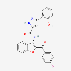 N-{2-[(4-fluorophenyl)carbonyl]-1-benzofuran-3-yl}-5-(2-hydroxyphenyl)-1H-pyrazole-3-carboxamide