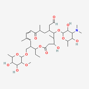 2-[15-[(4,5-Dihydroxy-3-methoxy-6-methyloxan-2-yl)oxymethyl]-6-[4-(dimethylamino)-3,5-dihydroxy-6-methyloxan-2-yl]oxy-16-ethyl-4-hydroxy-5,9,13-trimethyl-2,10-dioxo-1-oxacyclohexadeca-11,13-dien-7-yl]acetaldehyde