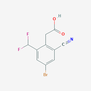 B1410507 4-Bromo-2-cyano-6-(difluoromethyl)phenylacetic acid CAS No. 1807116-76-2