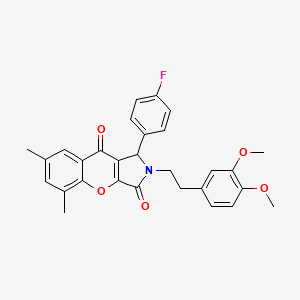 2-[2-(3,4-Dimethoxyphenyl)ethyl]-1-(4-fluorophenyl)-5,7-dimethyl-1,2-dihydrochromeno[2,3-c]pyrrole-3,9-dione