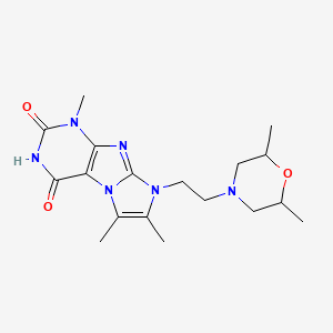 8-(2-(2,6-dimethylmorpholino)ethyl)-1,6,7-trimethyl-1H-imidazo[2,1-f]purine-2,4(3H,8H)-dione