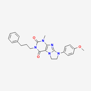 6-(4-Methoxyphenyl)-4-methyl-2-(3-phenylpropyl)-7,8-dihydropurino[7,8-a]imidazole-1,3-dione