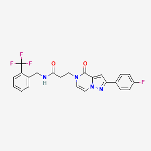 3-[2-(4-fluorophenyl)-4-oxopyrazolo[1,5-a]pyrazin-5(4H)-yl]-N-[2-(trifluoromethyl)benzyl]propanamide