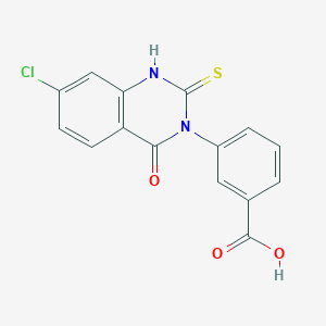 3-(7-chloro-4-oxo-2-sulfanylidene-1H-quinazolin-3-yl)benzoic Acid