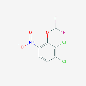 molecular formula C7H3Cl2F2NO3 B1410513 1,2-Dichloro-3-difluoromethoxy-4-nitrobenzene CAS No. 1803714-76-2