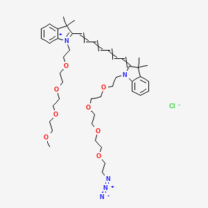 1-[2-[2-[2-[2-(2-Azidoethoxy)ethoxy]ethoxy]ethoxy]ethyl]-2-[7-[1-[2-[2-[2-(2-methoxyethoxy)ethoxy]ethoxy]ethyl]-3,3-dimethylindol-1-ium-2-yl]hepta-2,4,6-trienylidene]-3,3-dimethylindole;chloride