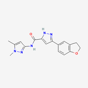 5-(2,3-dihydro-1-benzofuran-5-yl)-N-(1,5-dimethyl-1H-pyrazol-3-yl)-1H-pyrazole-3-carboxamide