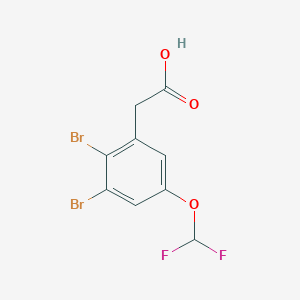 B1410514 2,3-Dibromo-5-(difluoromethoxy)phenylacetic acid CAS No. 1804515-95-4